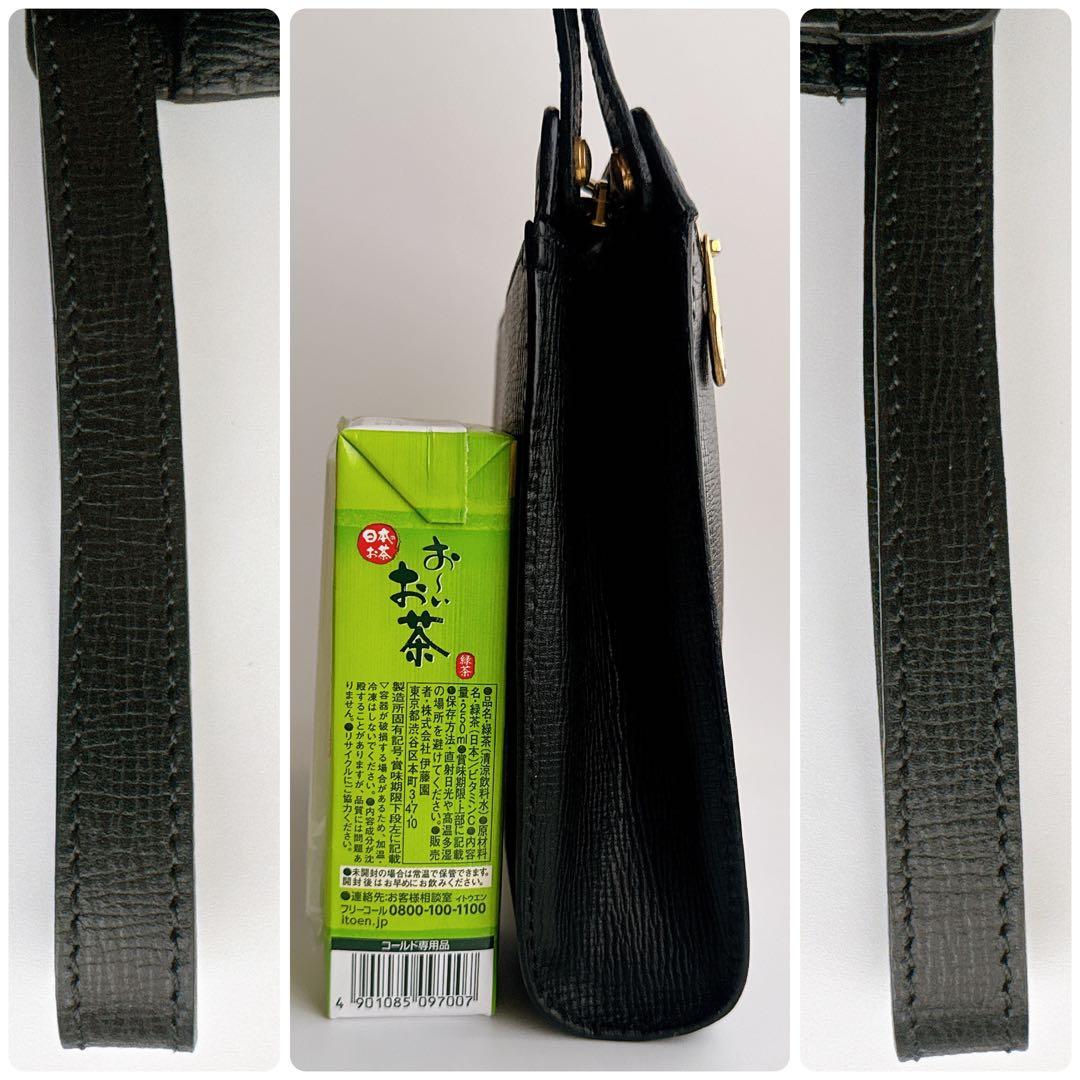 セリーヌ クラッチ セカンド バッグ マカダム ロゴ 本革 黒 ゴールド金具