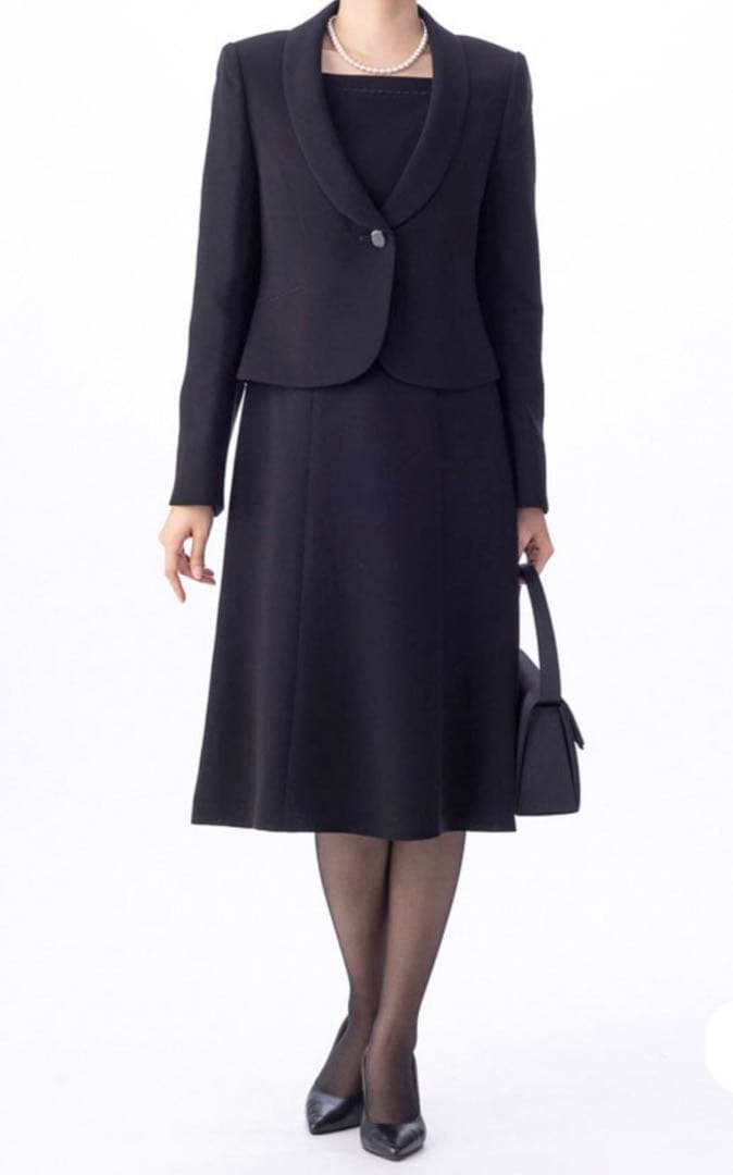 トウキョウソワール 喪服礼服　洗える前開きワンピース(ジャケット付き) 15号