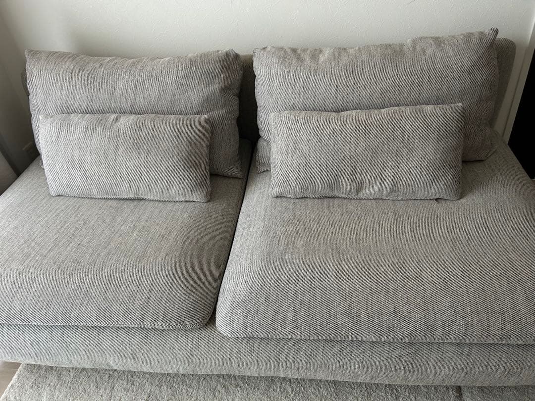 IKEA ソーデルハムン3人掛け　ヴィーアルプ ベージュ/ブラウン