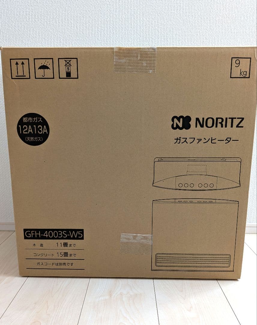 未使用 NORITZ ガスファンヒーター GFH-4003S-W5 都市ガス用