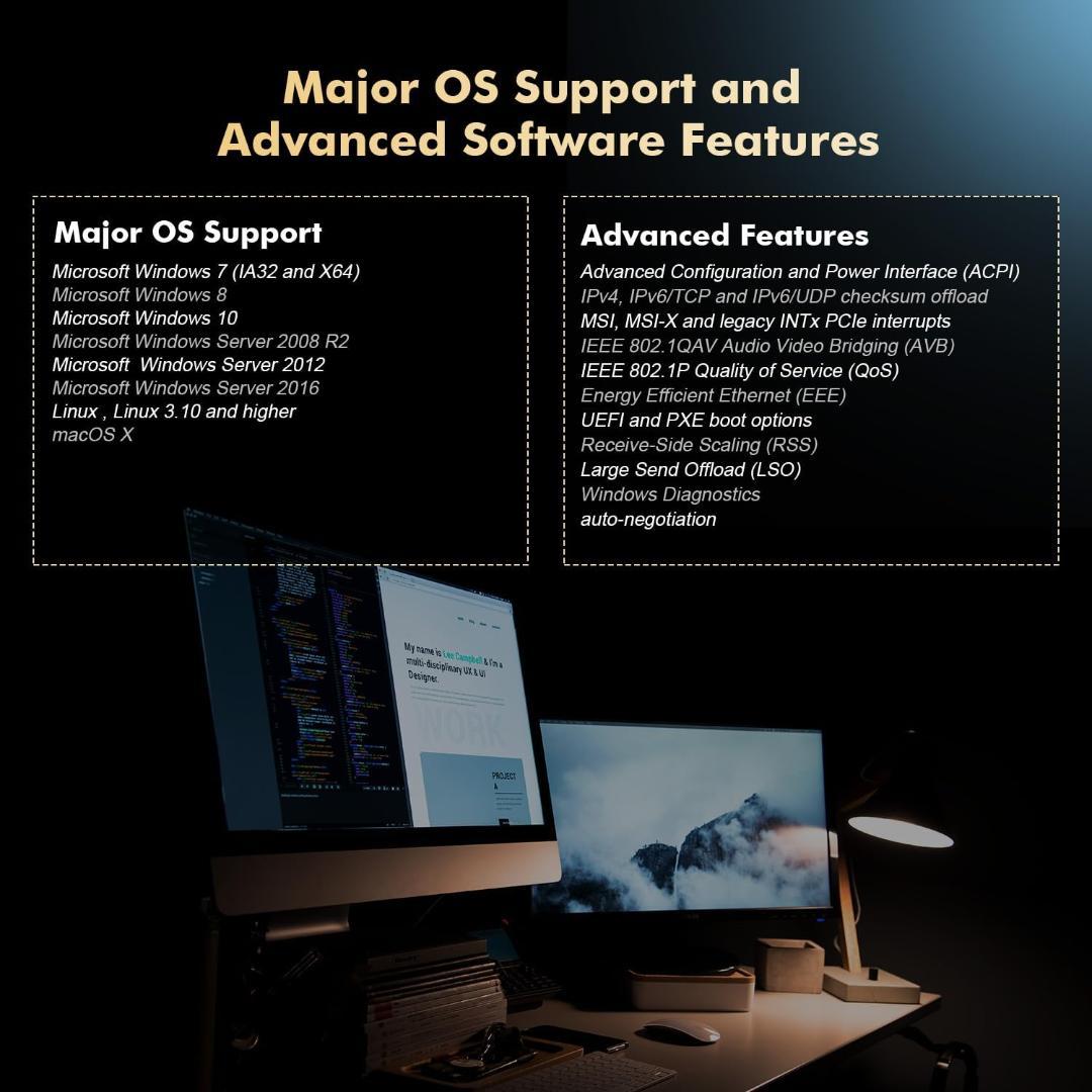 10G イーサネット PCIe ネットワークアダプタMarvell AQC107