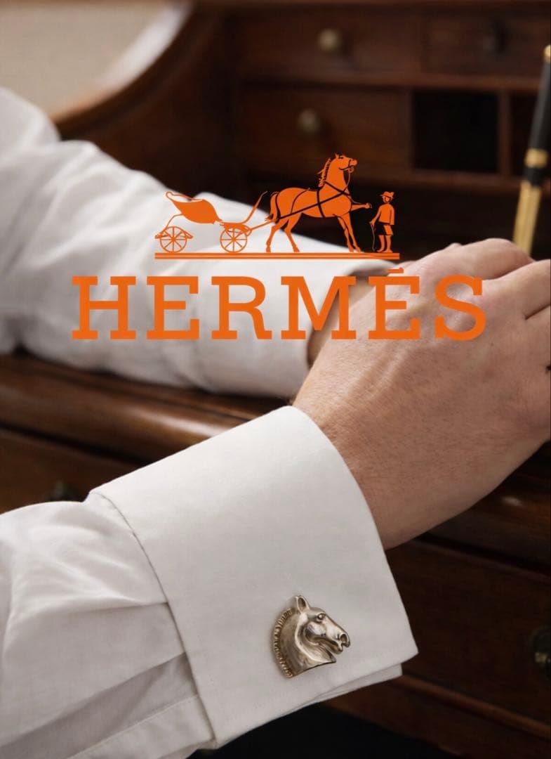 R*す様 【超希少】HERMÈS 馬の頭 カフリンクス