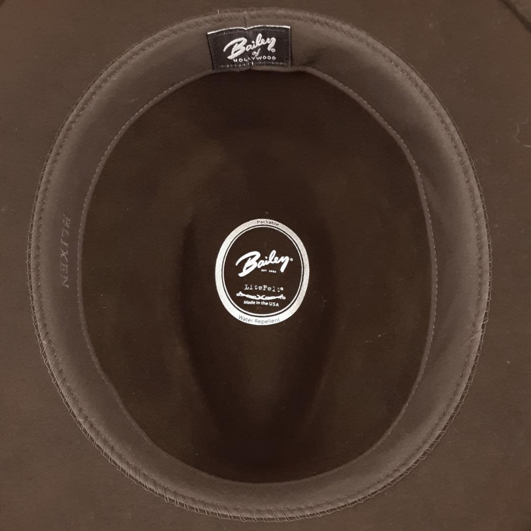 美品◎Bailey ベイリー BLIXELN フェルトハット 中折れハット 茶