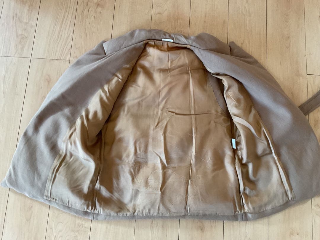 ベージュノースリーブベストウエストリボン付き