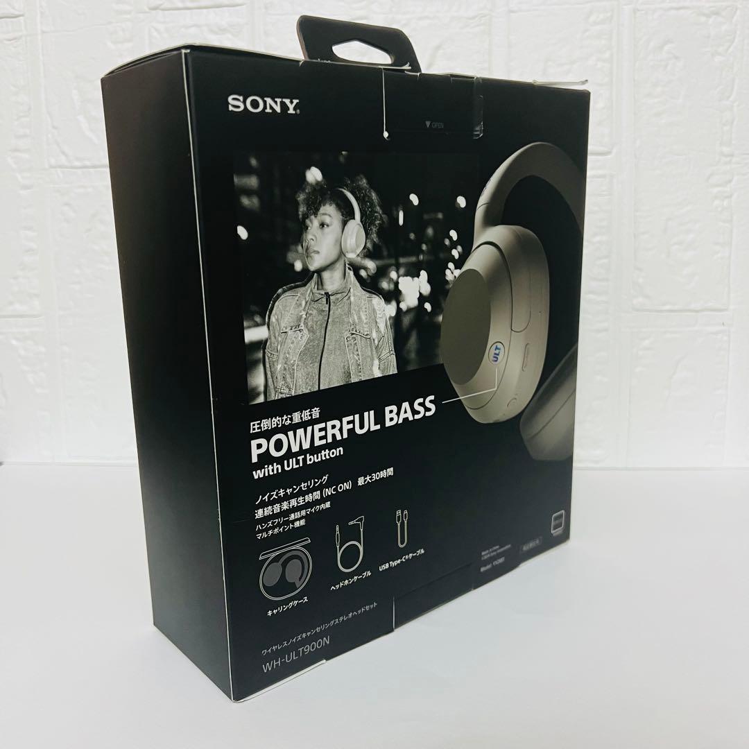 【未使用に近い】SONY WH-ULT900N ワイヤレスヘッドホン ホワイト