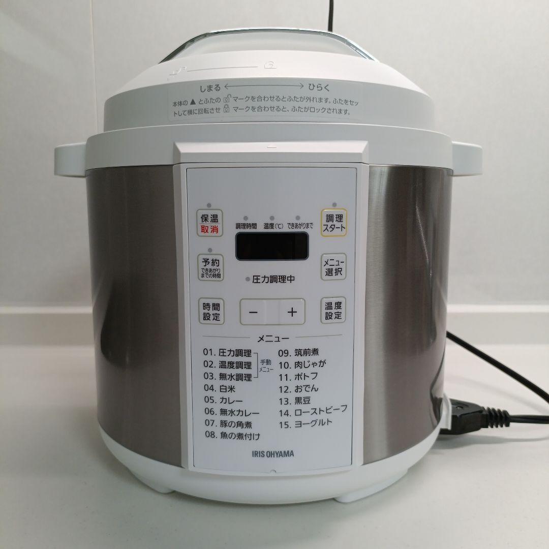 IRIS OHYAMA 電気圧力鍋6L PC-EMA6-W 2023年製