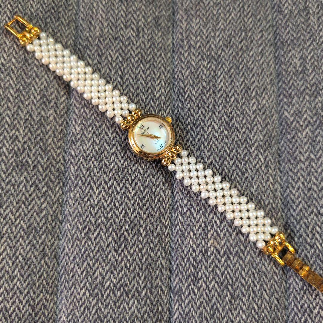 淡水真珠　ベビーパール　編み込み【ネックレス/時計/指輪/ブレスレット】セット