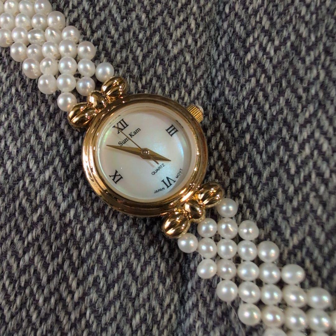 淡水真珠　ベビーパール　編み込み【ネックレス/時計/指輪/ブレスレット】セット