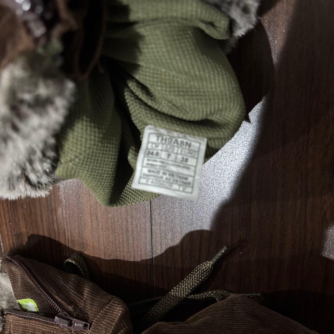 オニツカタイガー　ブラウン コーデュロイスエード ロングブーツ