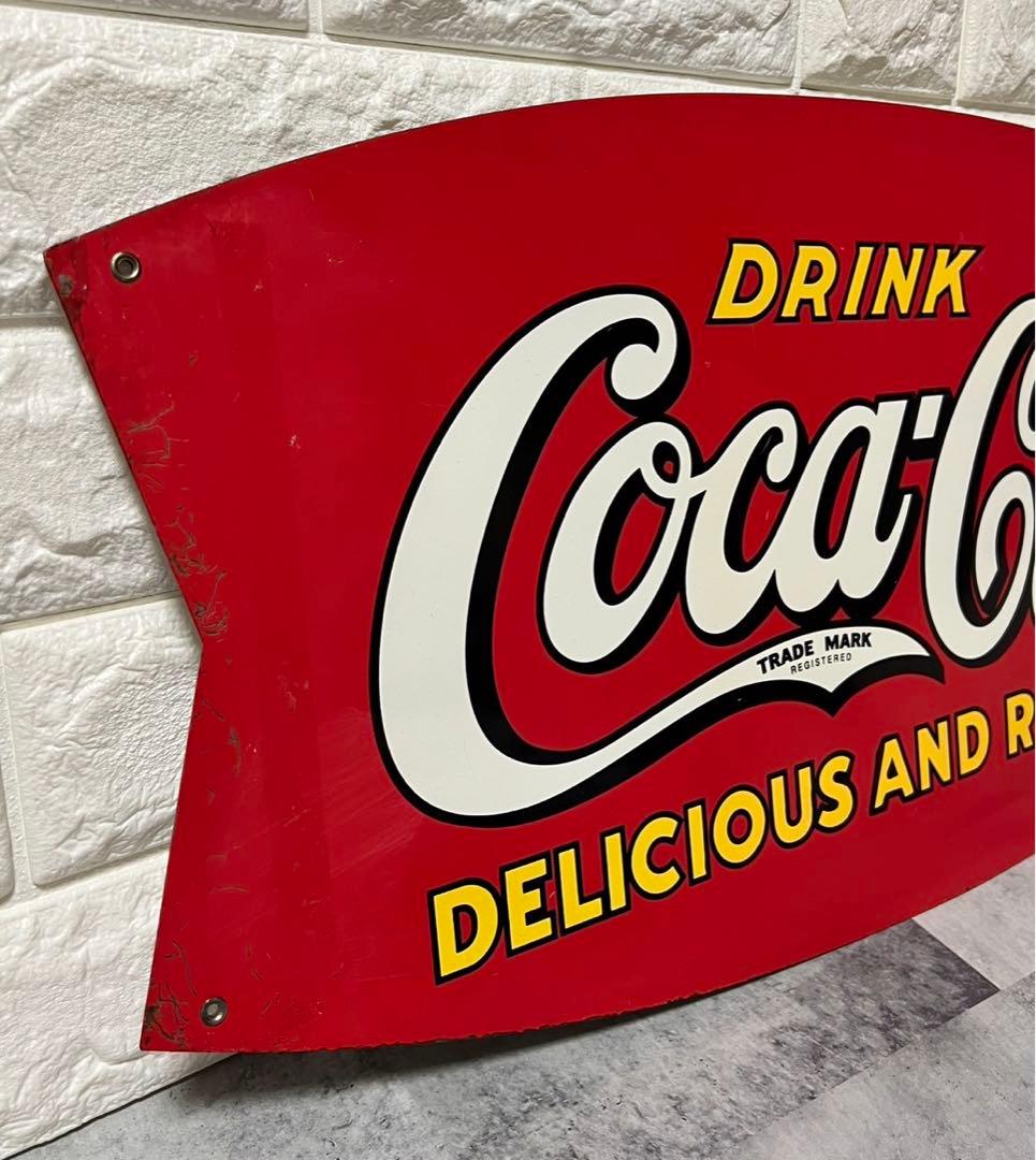 ビンテージ　レトロ　80s 90s CocaCola 看板　コカコーラ サイン