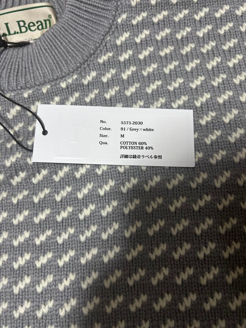L.L.Bean バーズアイニット グレー M
