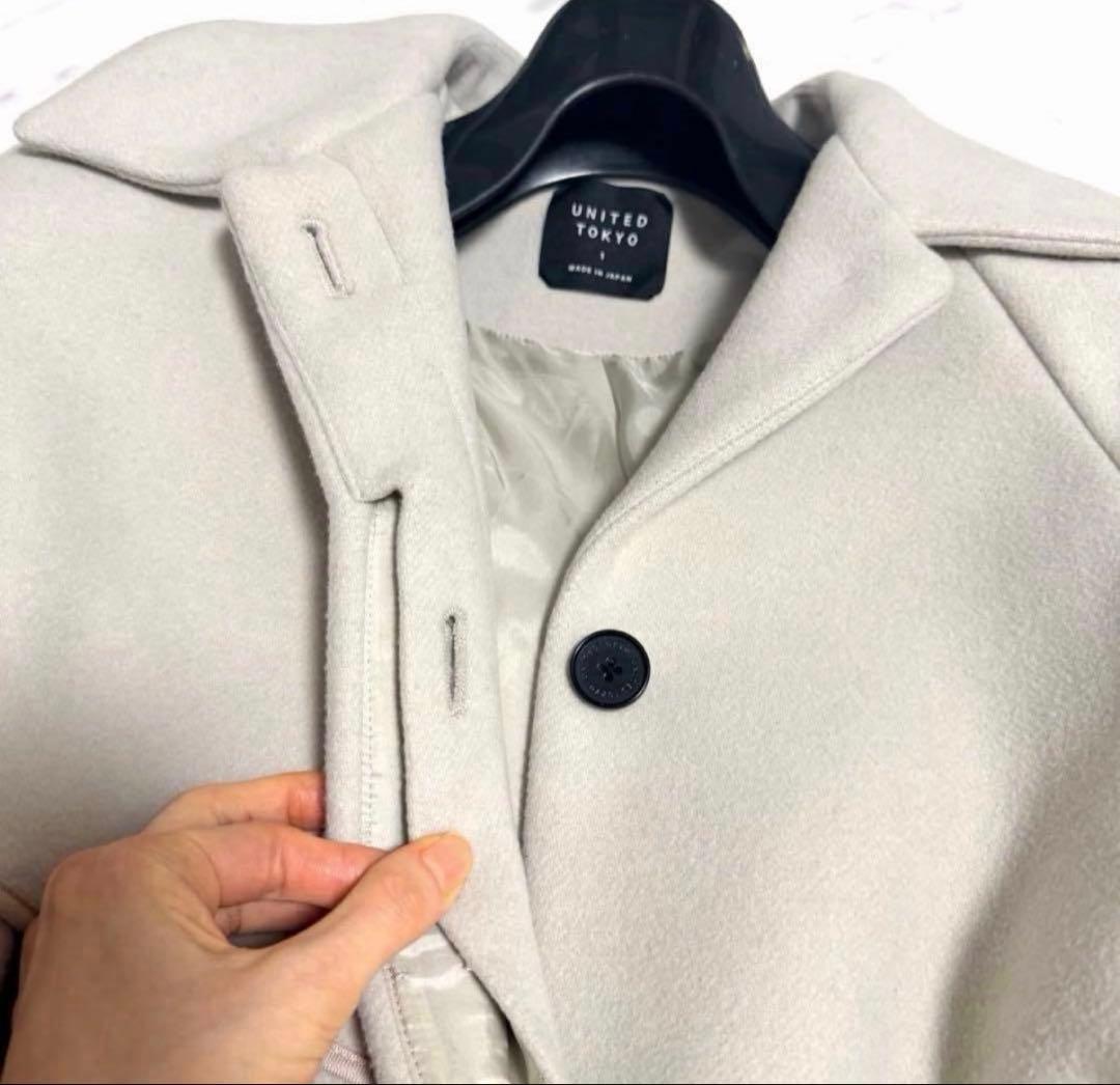 【極美品】完売品✨️ユナイテッドトウキョウ ハーフ ケープ ステン コート ウール