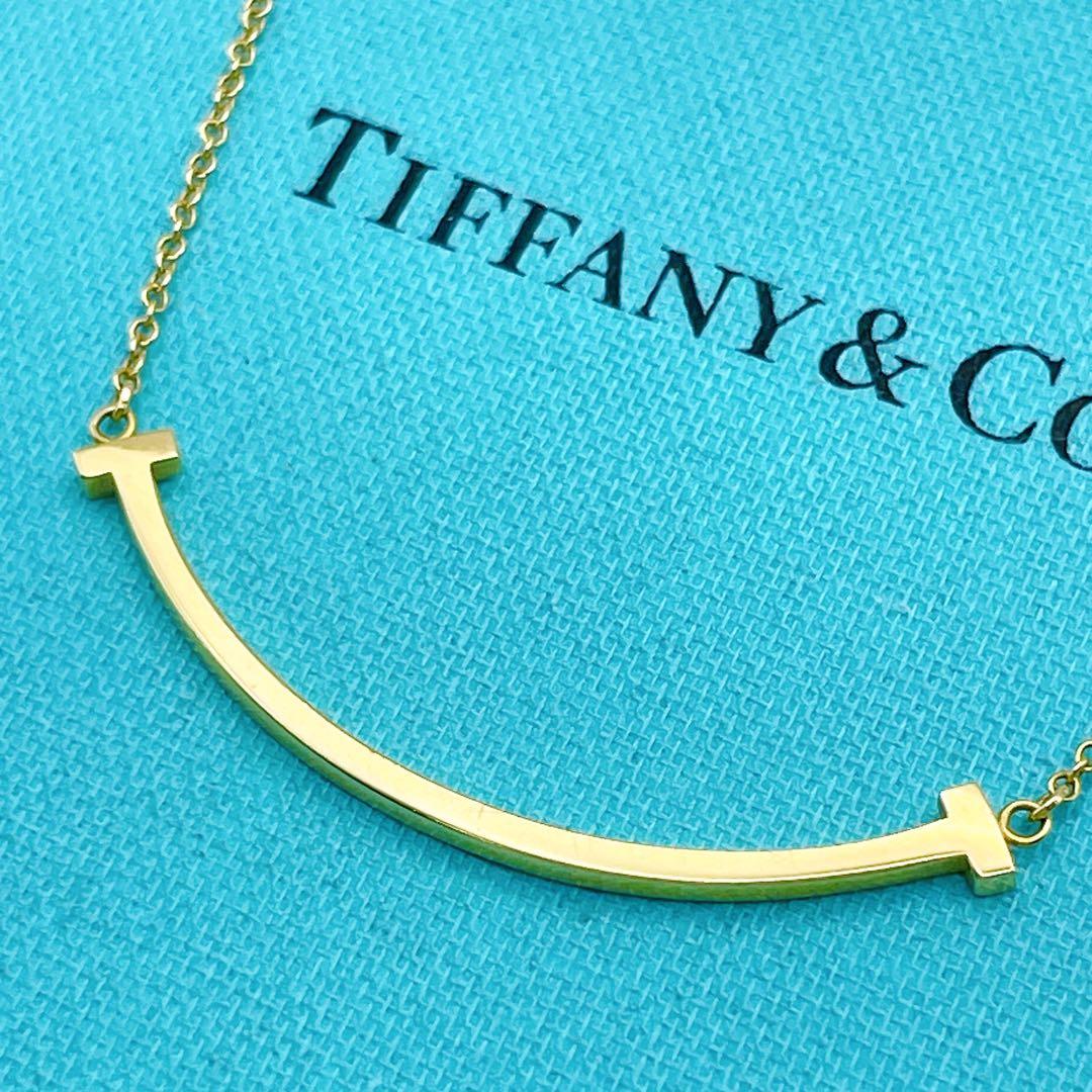 Tiffany & Co. ネックレス　Tスマイル K18　スモール YG750