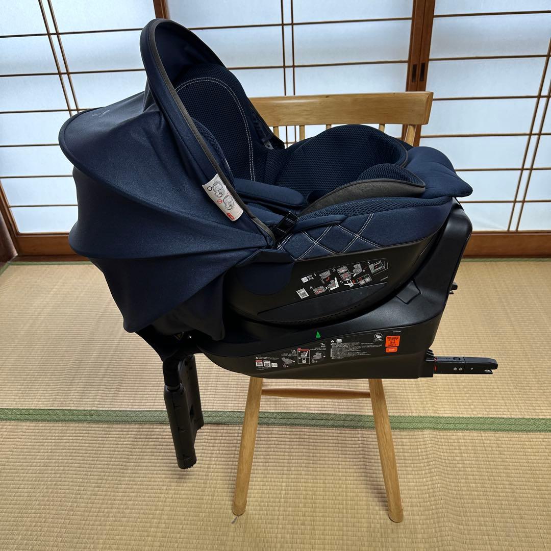 エールべべ チャイルドシート クルット4iグランス　カームネイビー