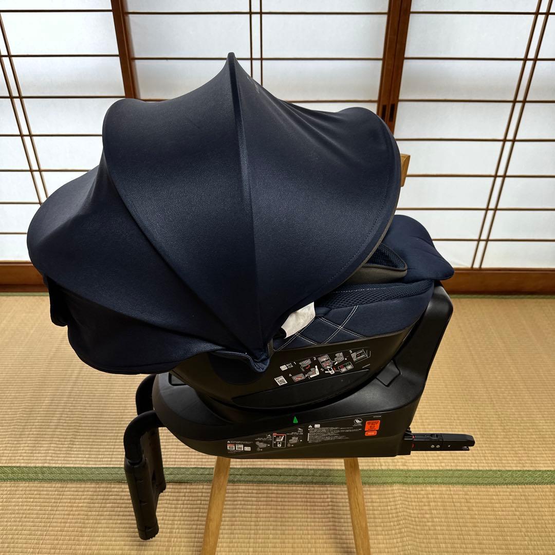 エールべべ チャイルドシート クルット4iグランス　カームネイビー