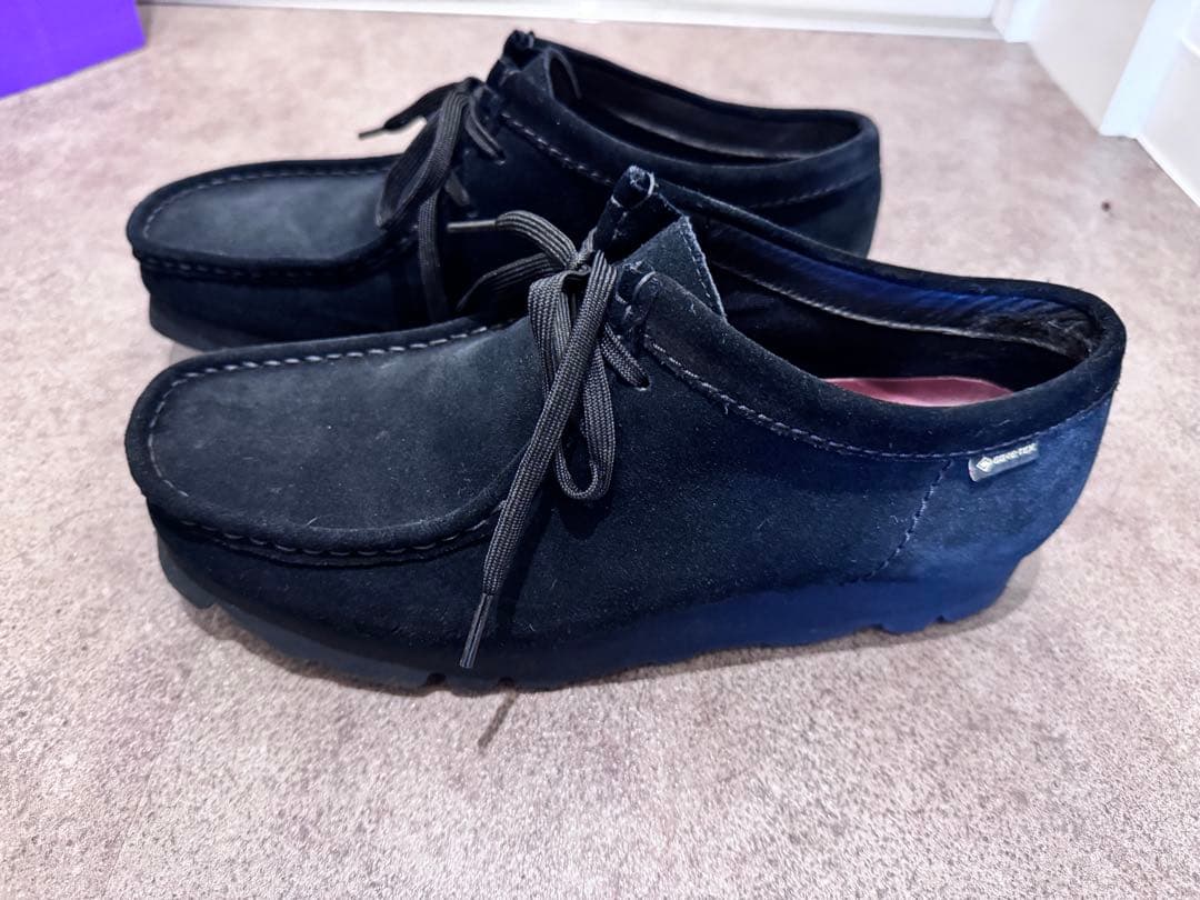 【美品】クラークス clarksワラビー ゴアテックス ブラック黒 UK7.5