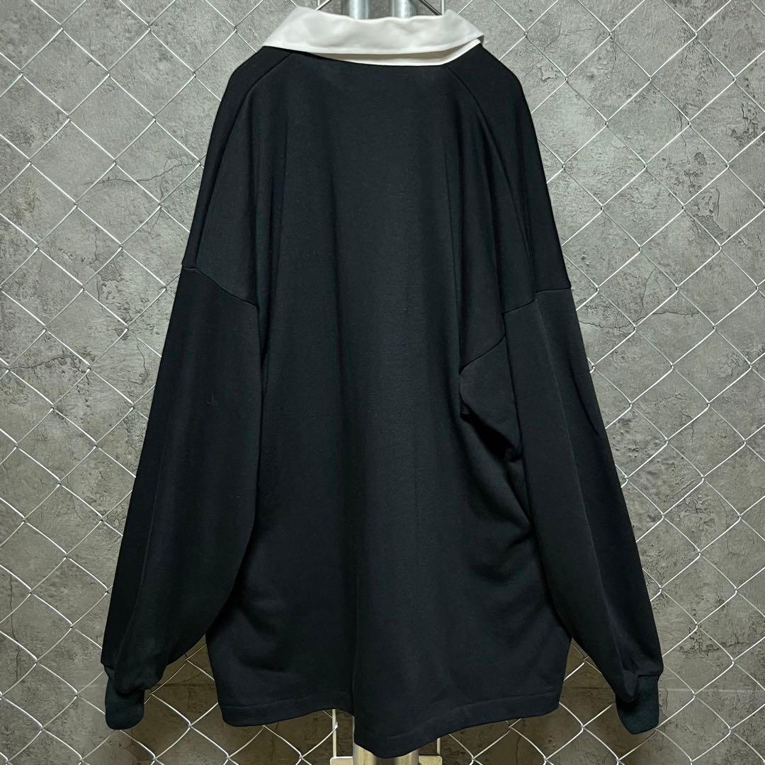 90's カンタベリー オールブラックス　デッドストック　ラガーシャツ Mサイズ