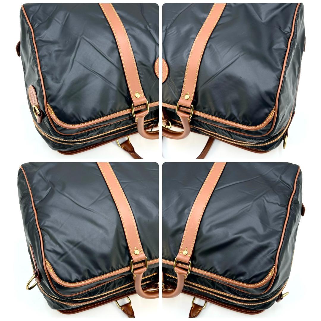 ハンティングワールド 2way仕様 ボストンバッグ 旅行用バッグ 大容量 濃紺