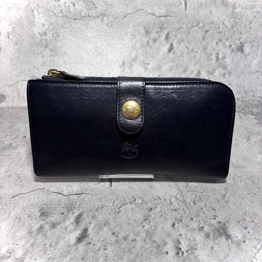 【Reee！】イルビゾンテ ロングウォレット 長財布 ブラック 黒