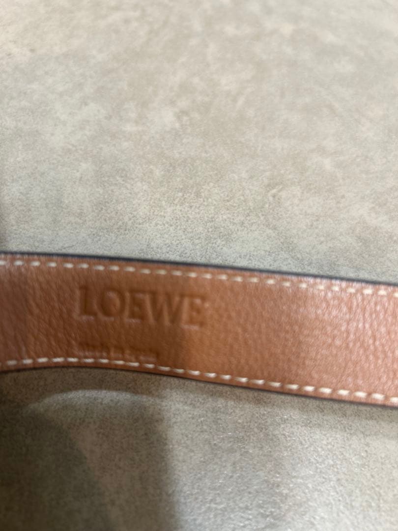 LOEWE かごバッグ ストロー レザー　スモール