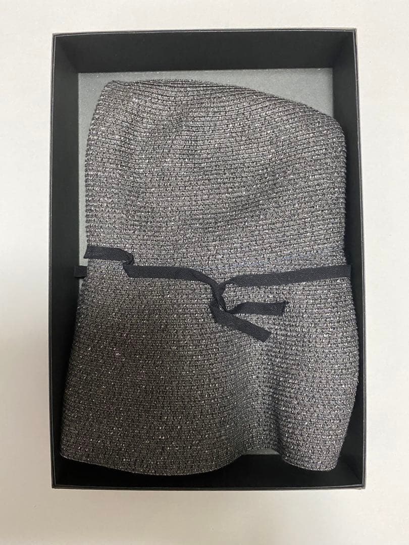 【mature ha.】マチュアーハ BOXED HAT ブラック　麦わら帽子