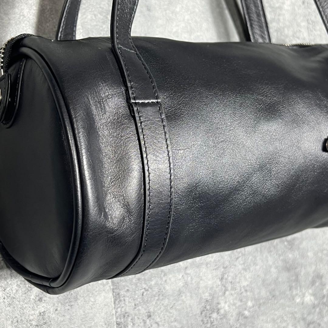 ear PAPILLONNER カフェチャーム付き円柱バック　ブラック　極美品