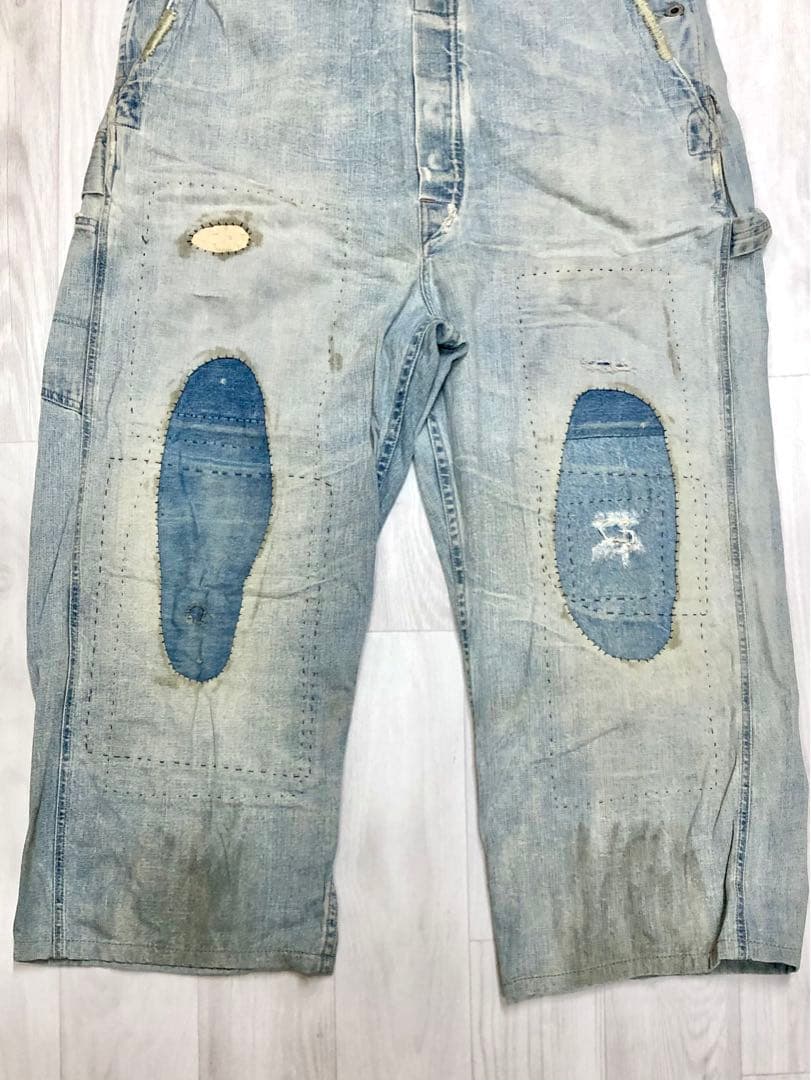 RRL ダブルアールエル オーバーオール リペアダメージ加工 ラルフローレン