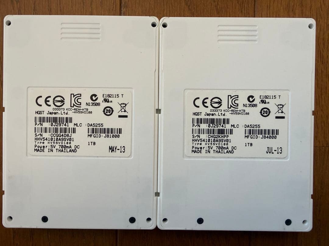 ア*ミ様 日立（HGST）iVDR-S カセットHDD 1TB 2台セット（ケー