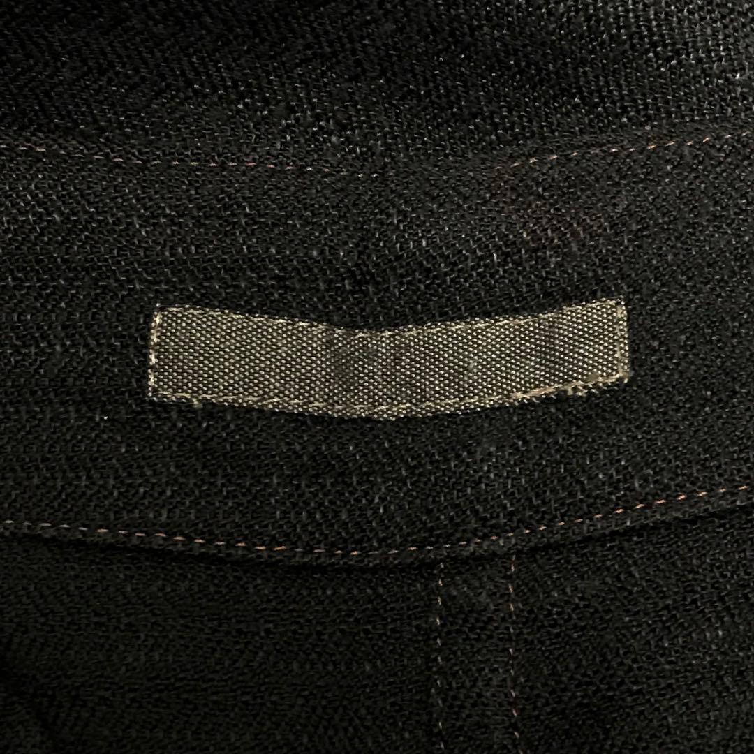 80s y's ワイズ　ヴィンテージスーツセットアップ　ジャケット&パンツ　黒色