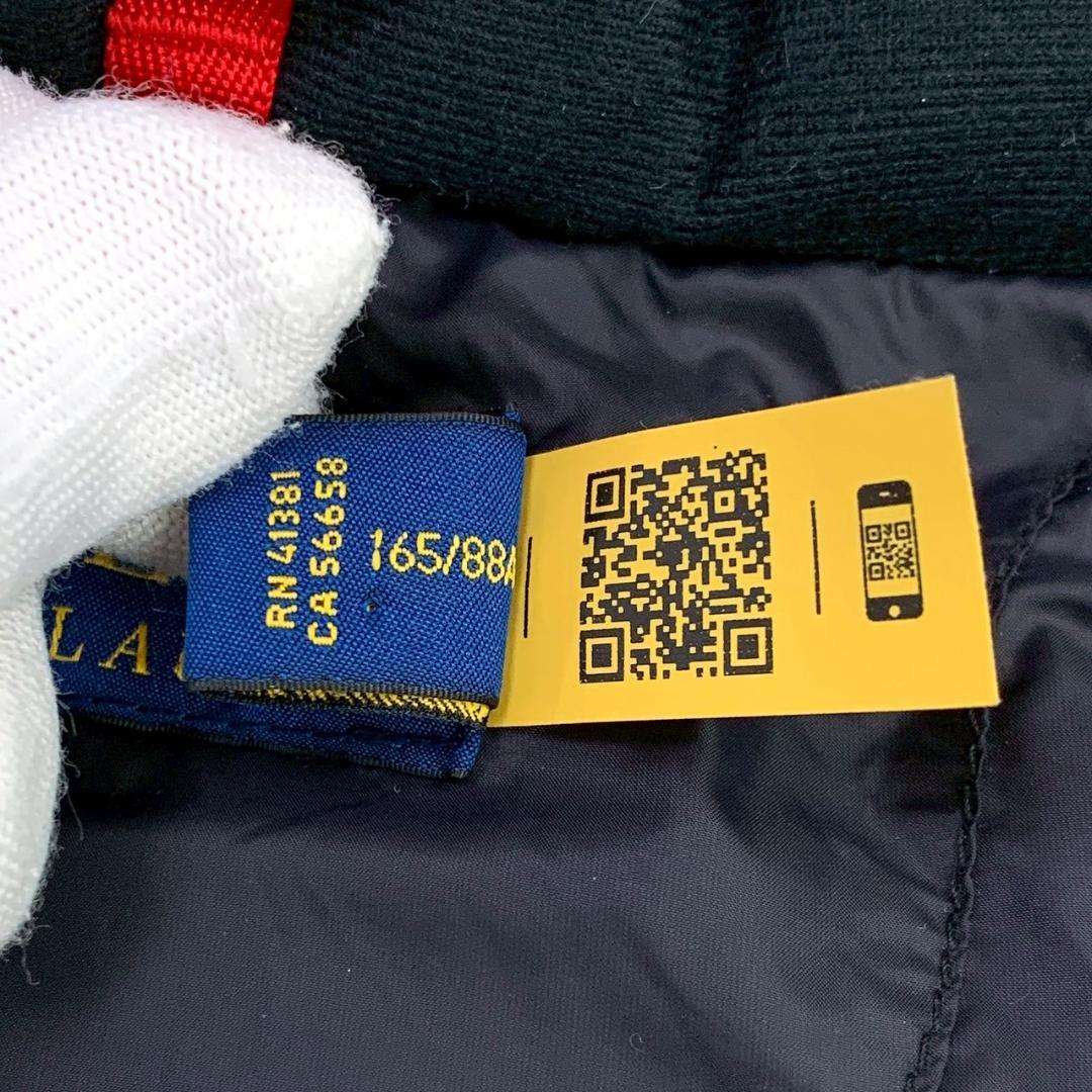 美品★ポロラルフローレン ダウンベスト ビッグポニー ブラック XS　E094