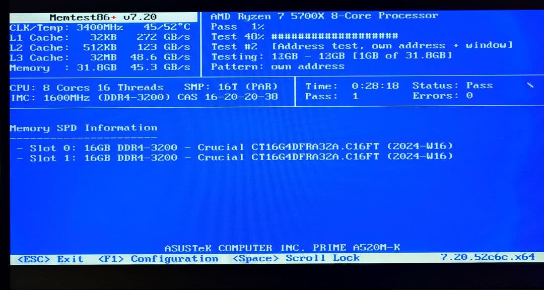 Crucial DDR4 3200 16GB ×2 計 32GB 【動作確認済】