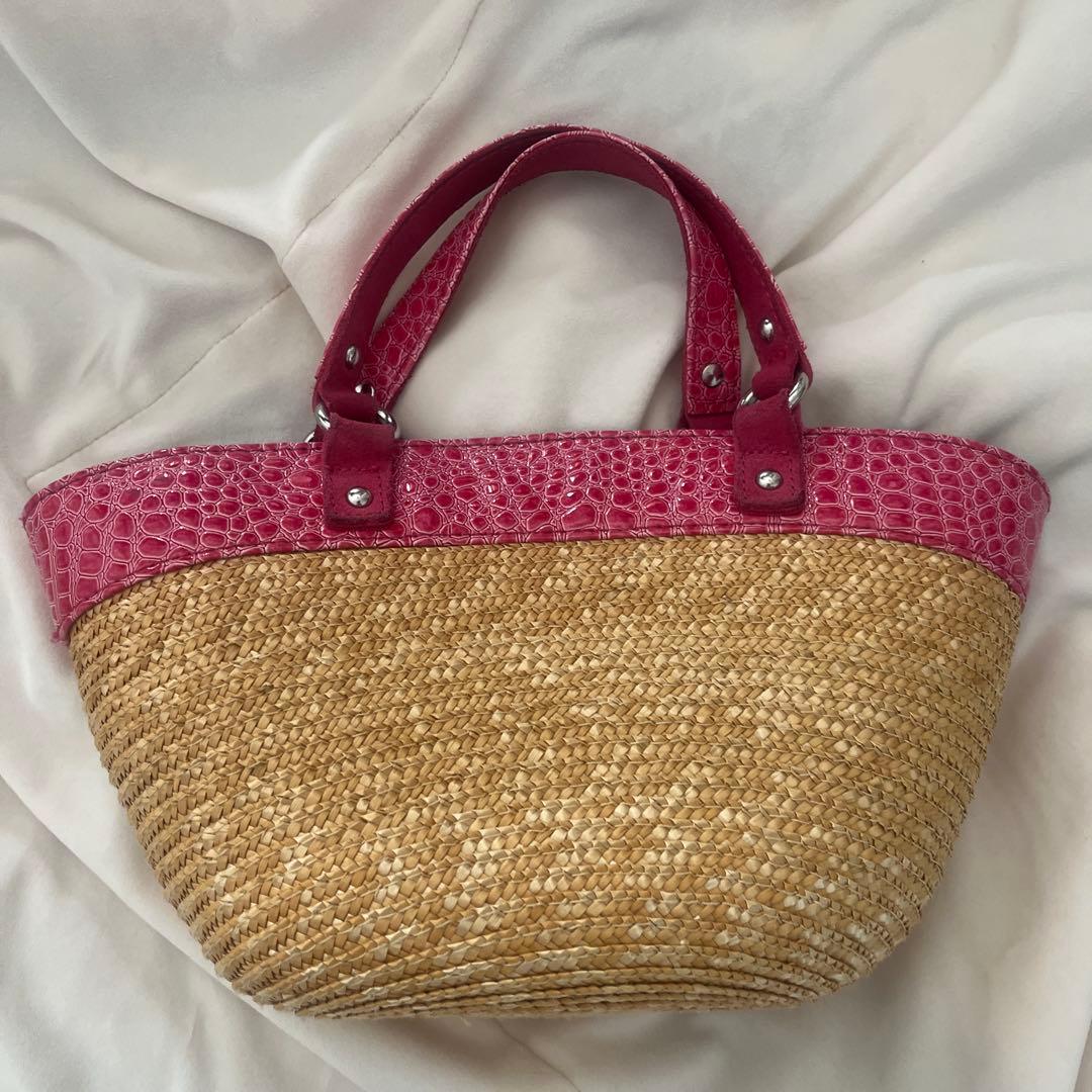 Dolce & Gabbana かごバッグ ピンク ベージュ