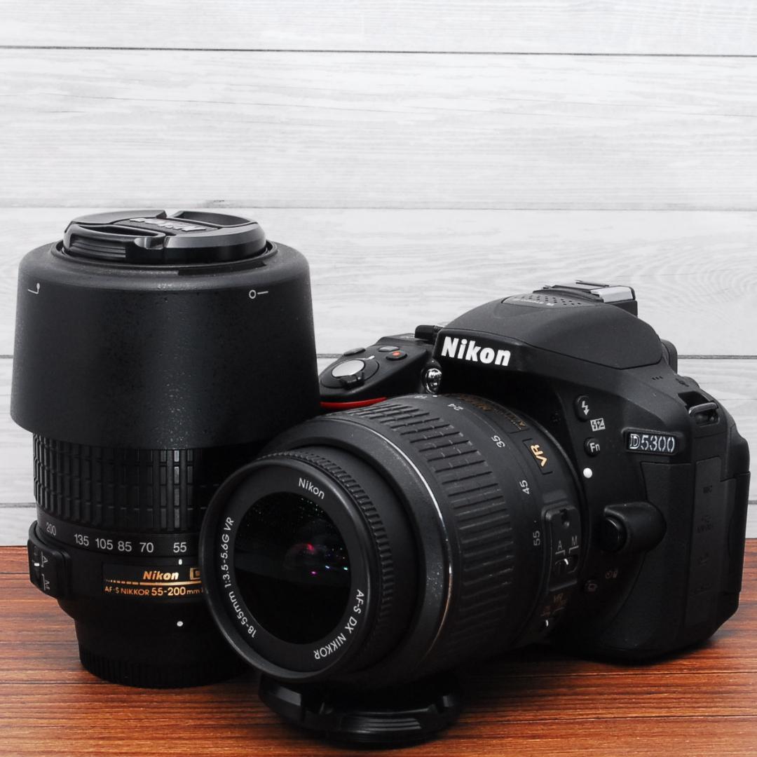 ✨Wi-Fi搭載機 使用回数少な目✨Nikon D5300 ダブルレンズセット