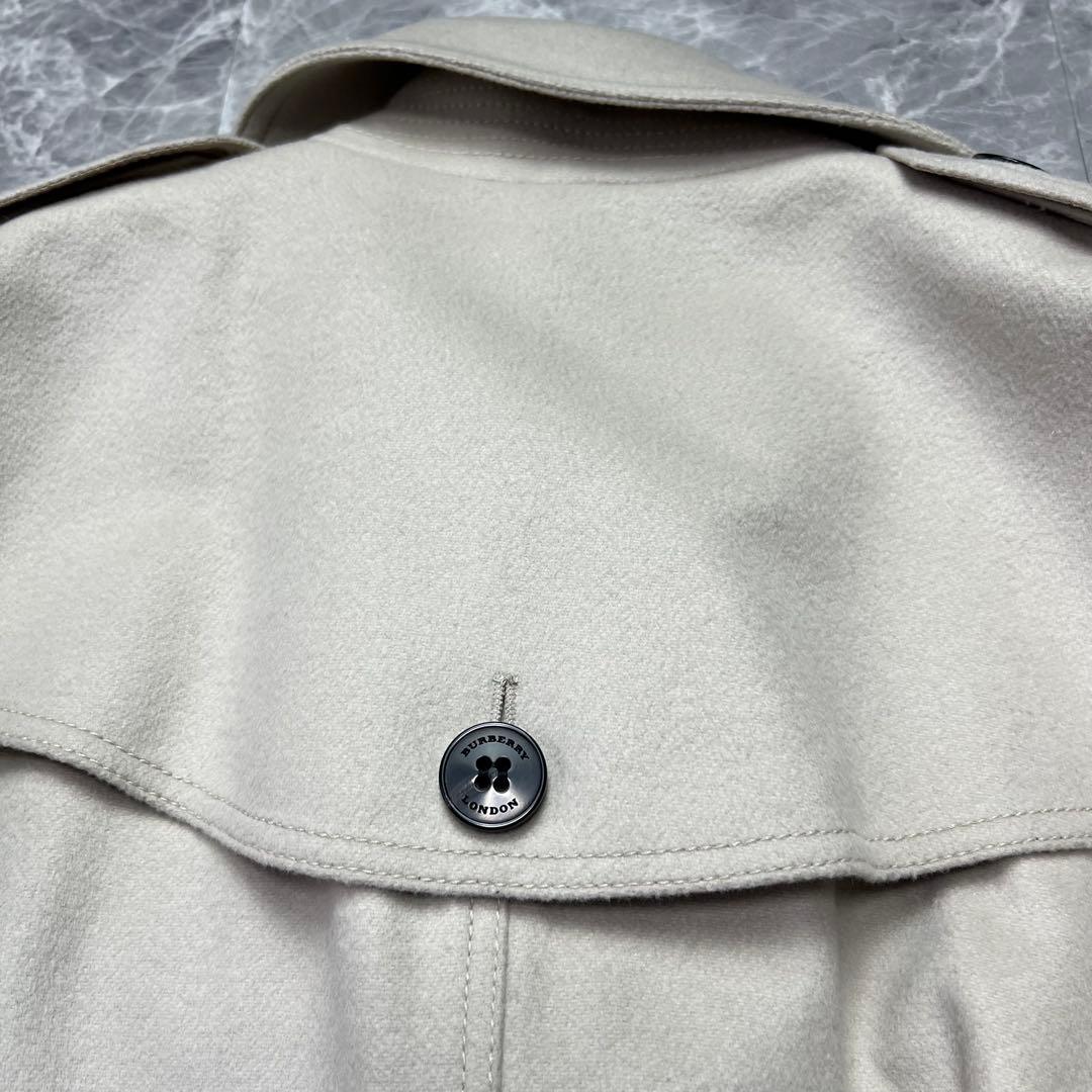 極美品♡カシミヤ　バーバリーロンドン　ベルテッドコート　ベージュ　2L