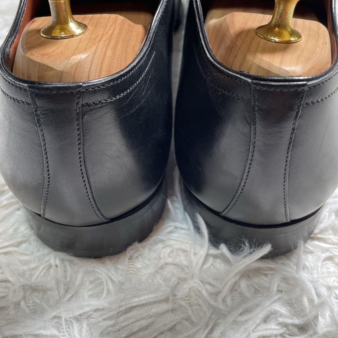 アテストーニ　内羽根　ドレスシューズ　レザー　ホールカット　ブラック　黒　26