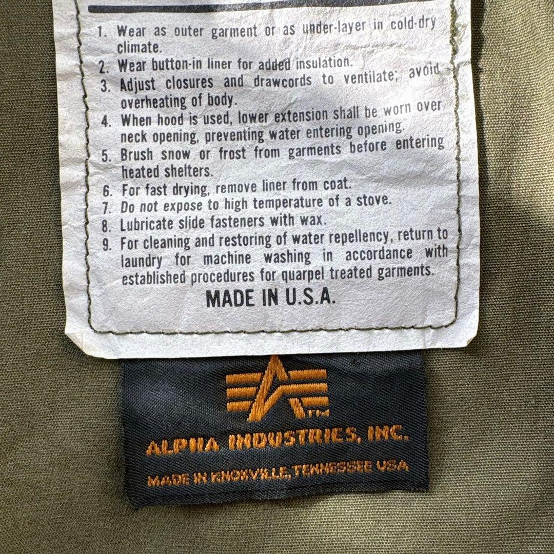 ALPHA M-65 USA製 L/R 実物同規格 COLD WEATHER