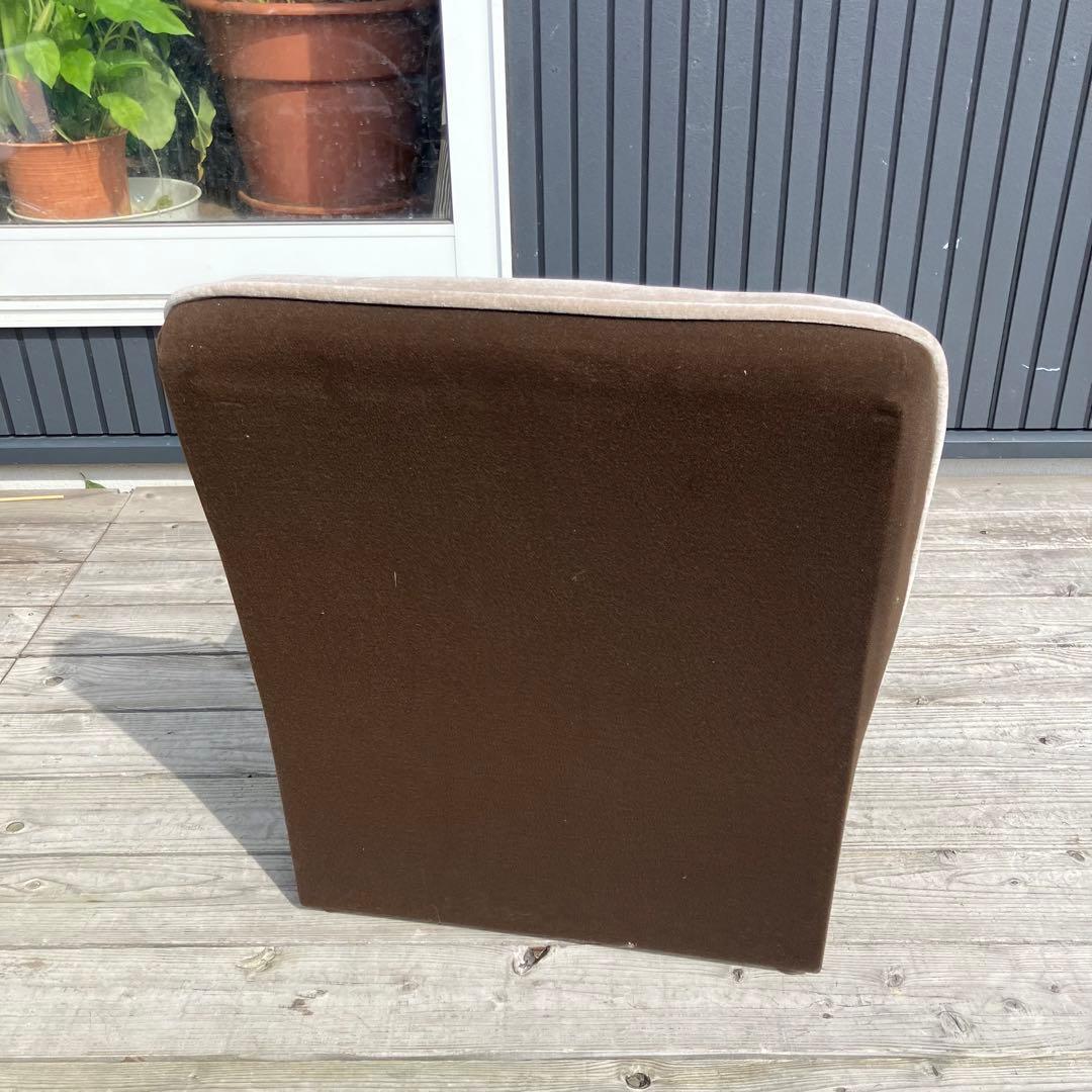 昭和レトロ ベロアストライプソファー  1人掛けソファー 当時物 ヴィンテージ