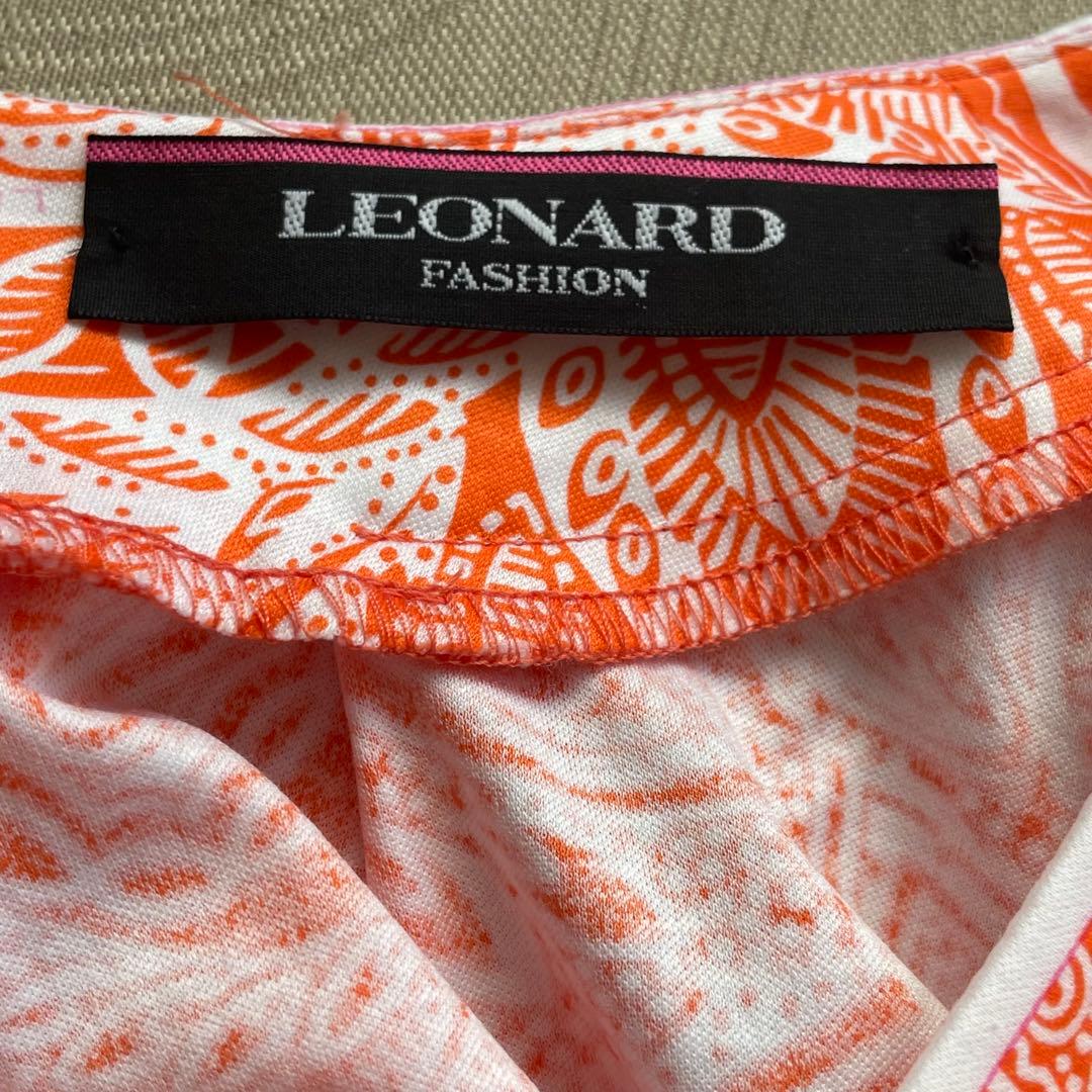 n*6様 新品❣️LEONARD オレンジ 半袖トップス サイズ40