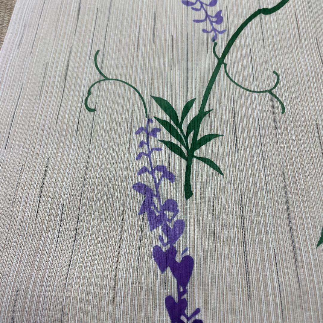 新品 反物 源氏物語 おしゃれゆかた さわらび 浴衣 麻綿 夏着物 注染 日本製