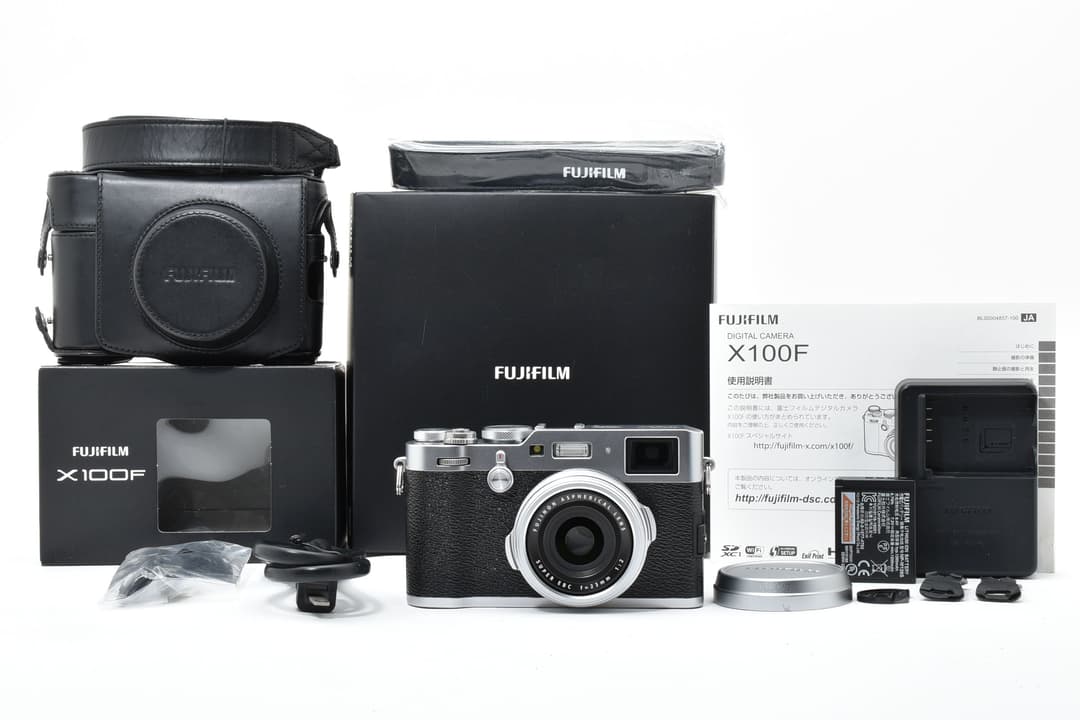 FUJIFILM X100F シルバー 革ケース&箱付 N2