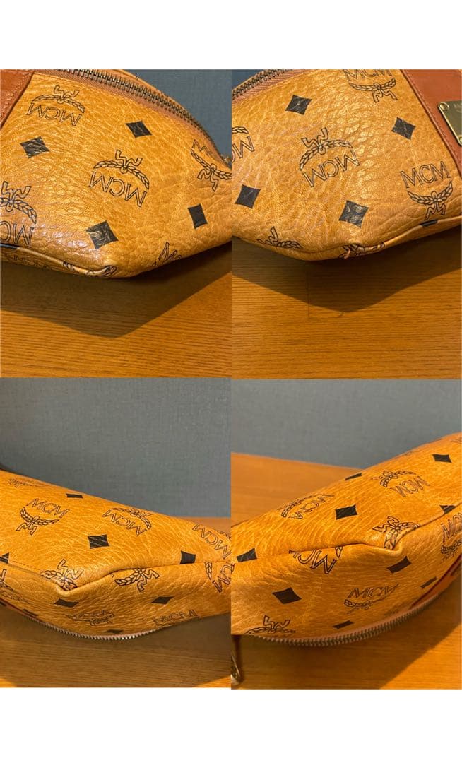 MCM エムシーエム　モノグラム レザー　ウエストポーチ　ボディバッグ