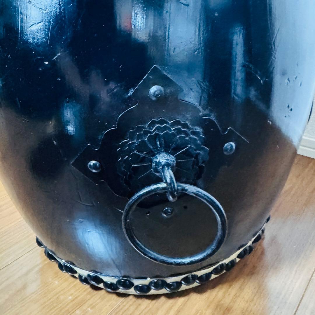 和太鼓 打面33センチ ブラック　黒　大太鼓