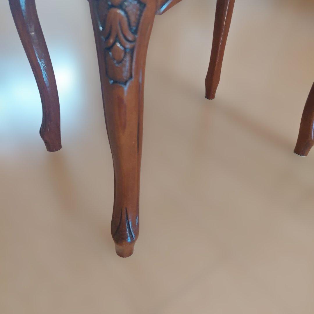 【未使用級】木製スツール 猫脚 ヴィンテージ イタリア製 ロココ調