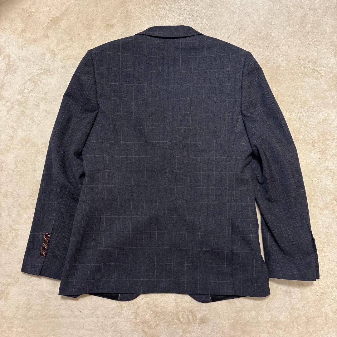 美品⭐️XLサイズ 3ピース　スーツ　ネイビー　チェック　スーツ　大きいサイズ