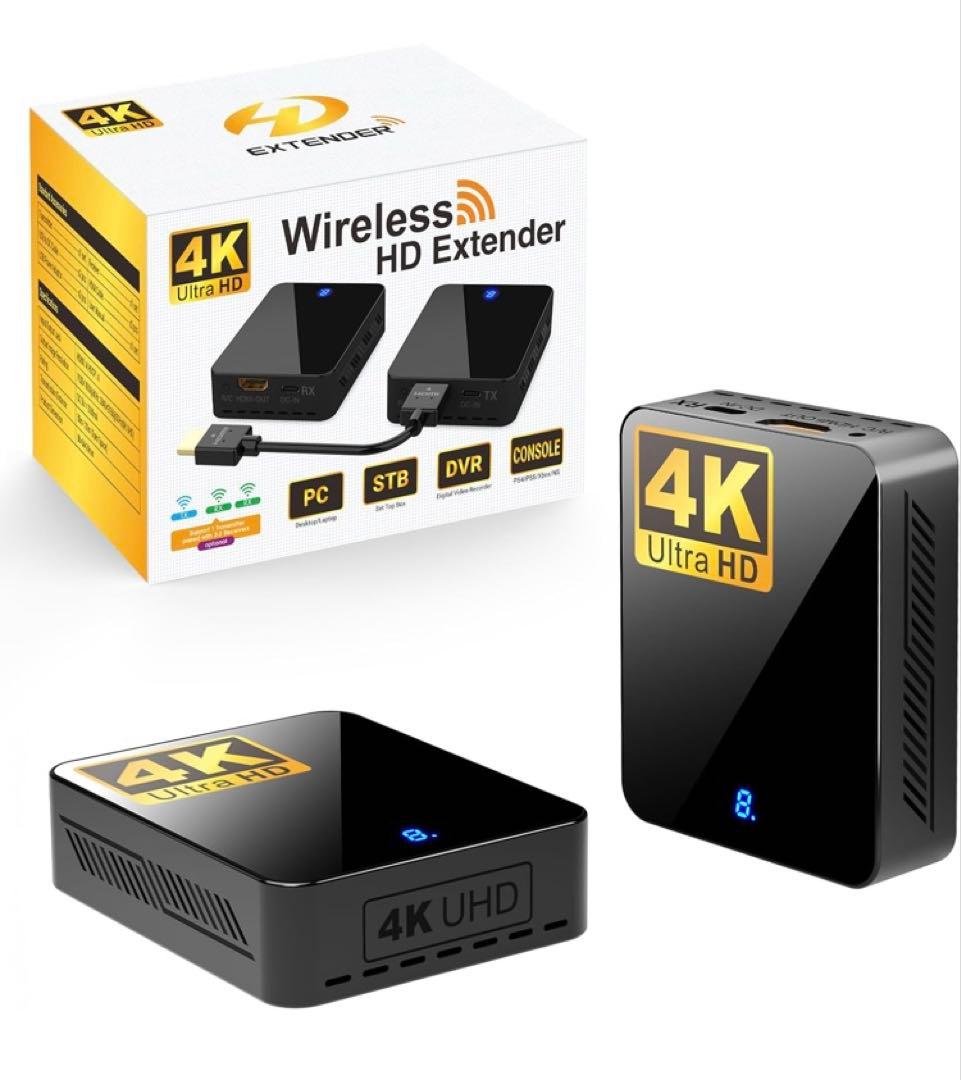 ワイヤレスHDMI送信機と受信機、hdmi 無線4K@30Hz、LuckDog