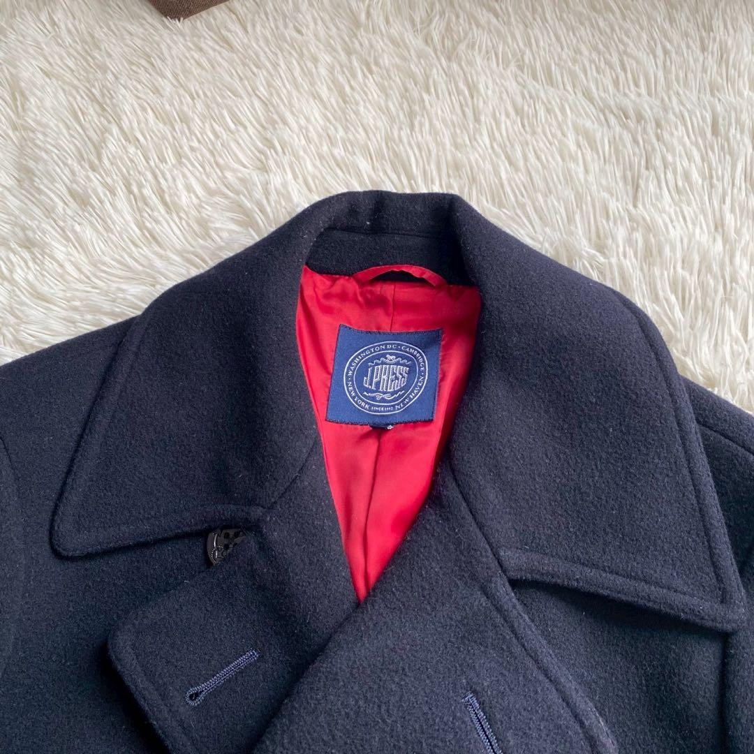 ジェイプレス●極美品●上質メルトンウール ヴィンテージPコート 碇ボタン M
