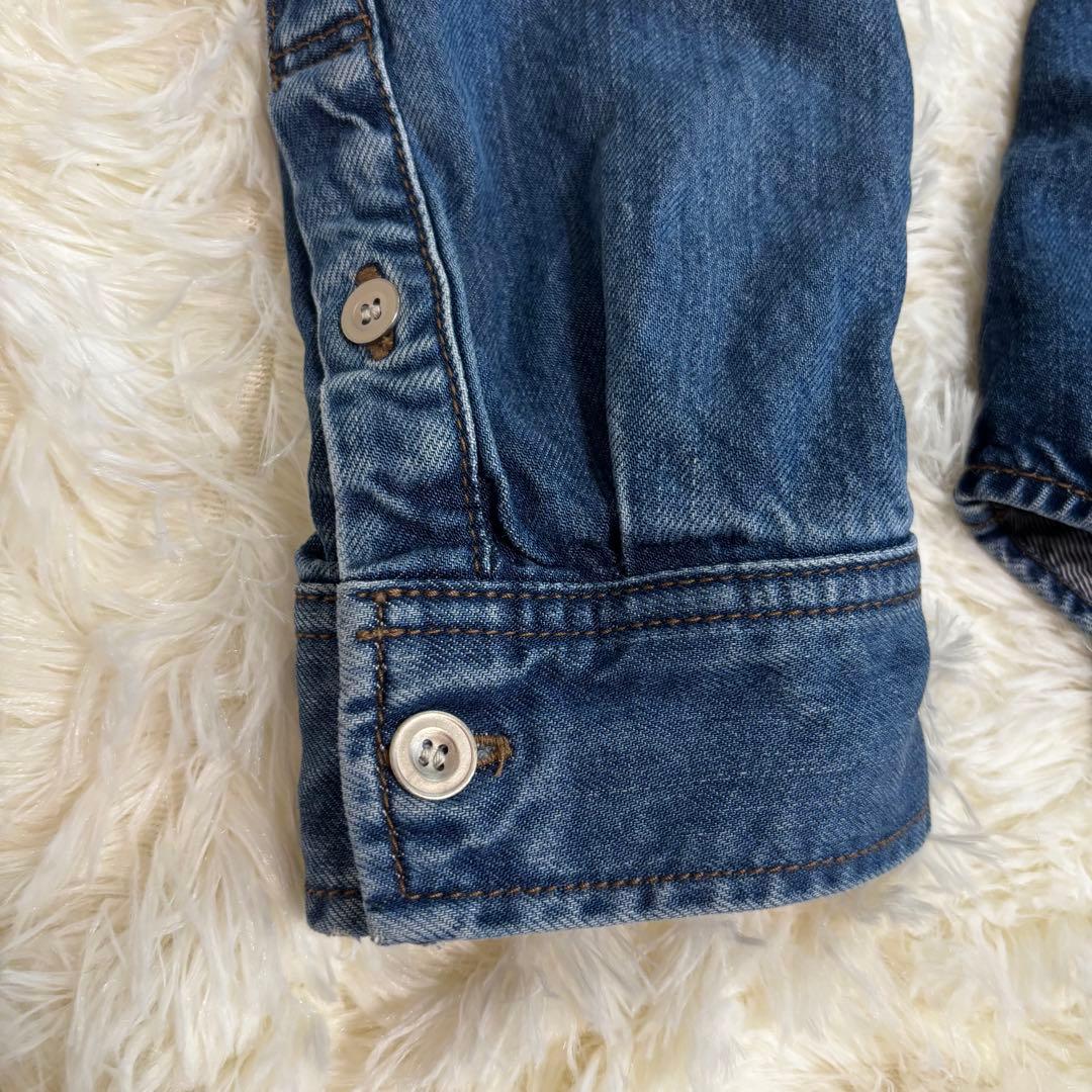 【NOBLE 】現行モデル　デニムシャツ　フェードカラービックポケットシャツ