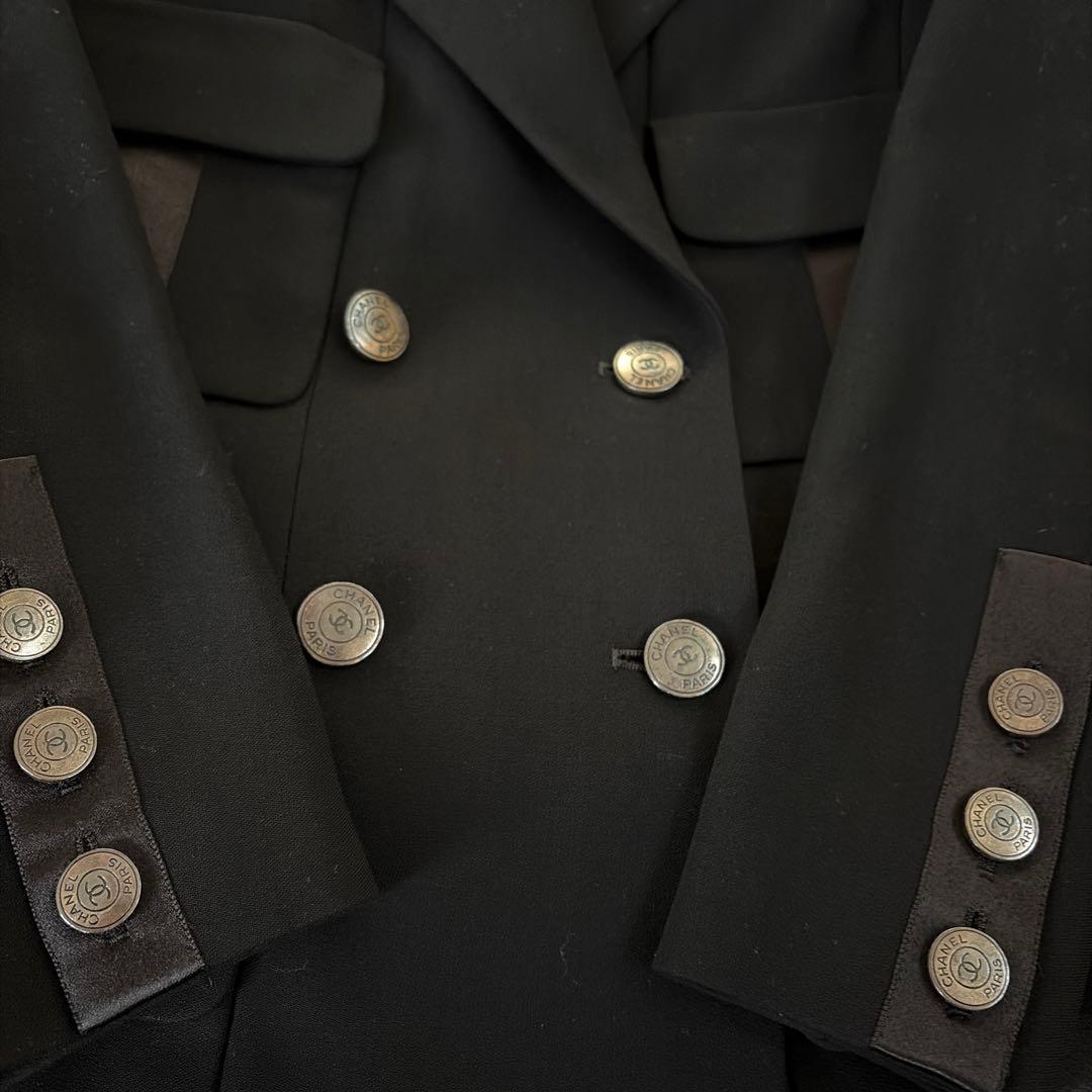 シャネル黒ジャケット　（ほとんど未使用❗️）ゆったりサイズ