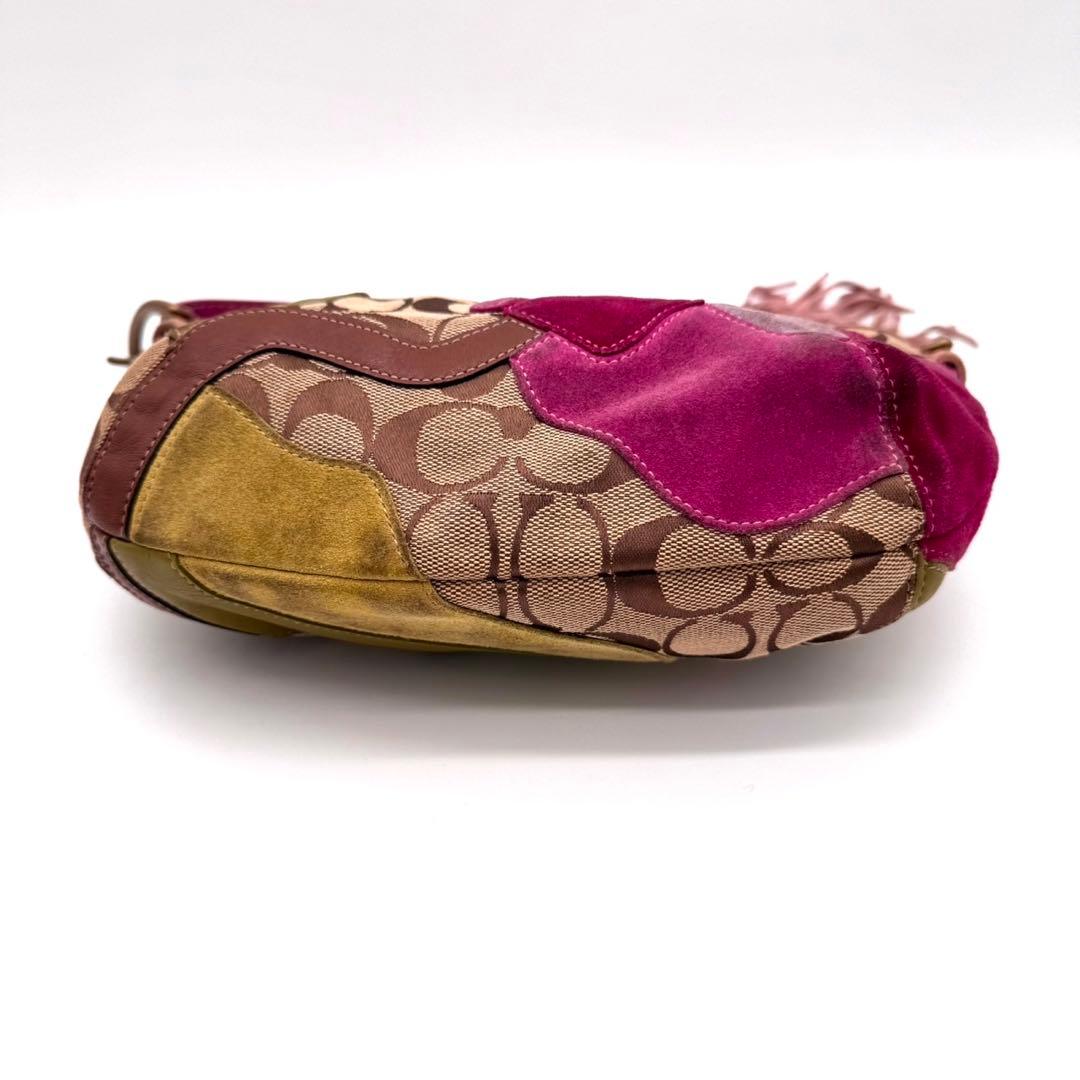 バッグ Vintage COACH Flower Patch Work Mini Bag