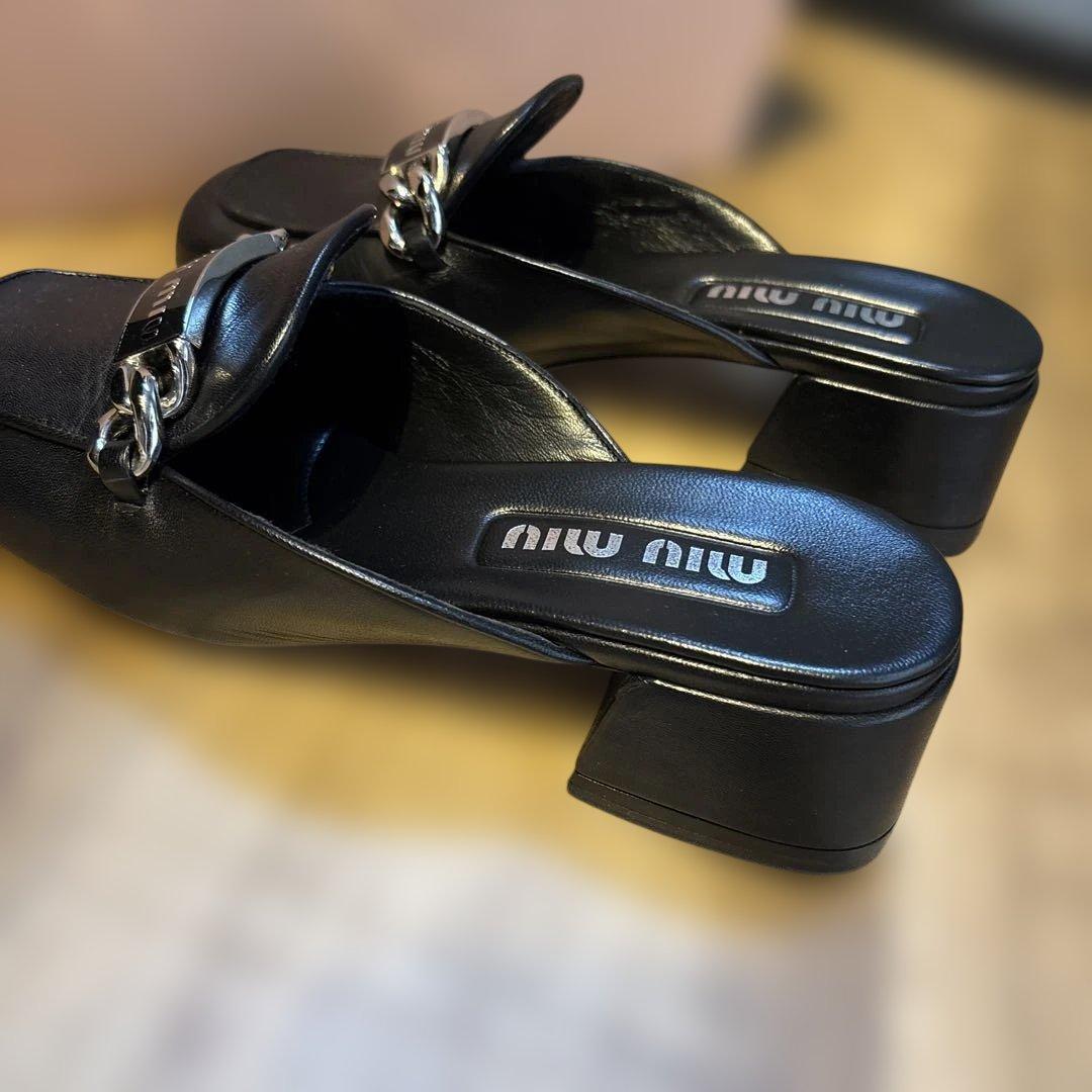 ミュウミュウローファーミュール